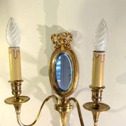 Louis XVI Wall Lamp Lucien Gau Mirror