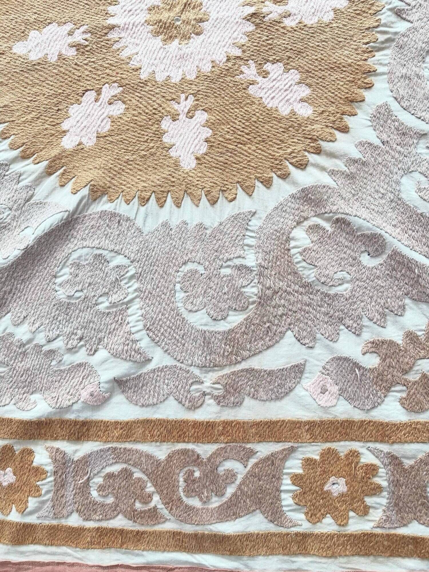 Vintage hand-embroidered tablecloth 137x142 cm