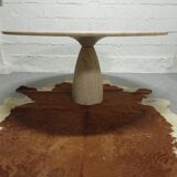 Travertine design round table Peter Dreanert 1970