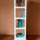 Vintage shelf from the 70s and 80s.