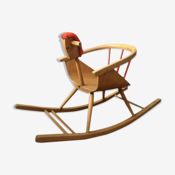 Wooden rocking horse