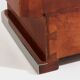 Jules Leleu cabinet in flame mahogany and nickel metal 1930