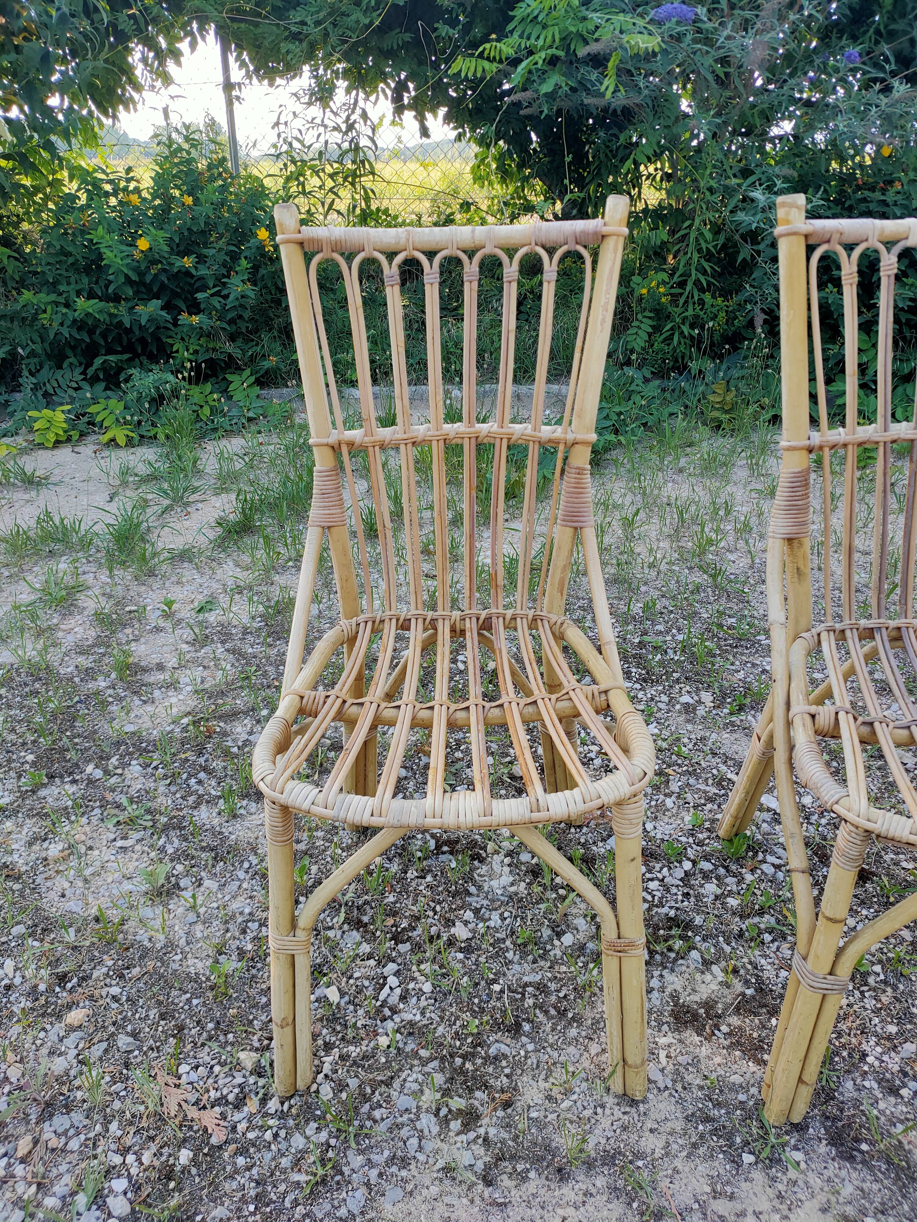 4 rattan chairs