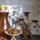 Chandelier wrought iron Art-popular with three arms old