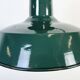 Industrial French Dark Green Enamel Factory Pendant Lamp, 1960s