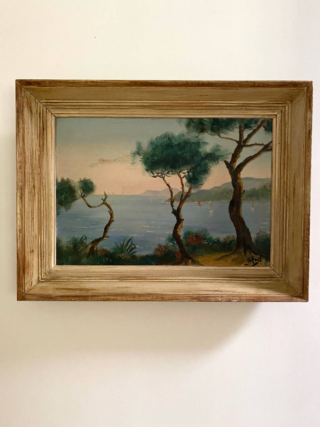 Antique oil painting from the first half of the 20th century