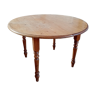 Table ronde en pin massif extensible avec 2 rallonges