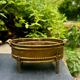 2 Art Nouveau brass planters