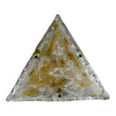 Large triangular glass wall & ceiling lamp, 1960’s