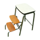Escabeau de cuisine escamotable bois et formica vintage 60s