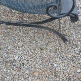 Relaxed wrought iron chair