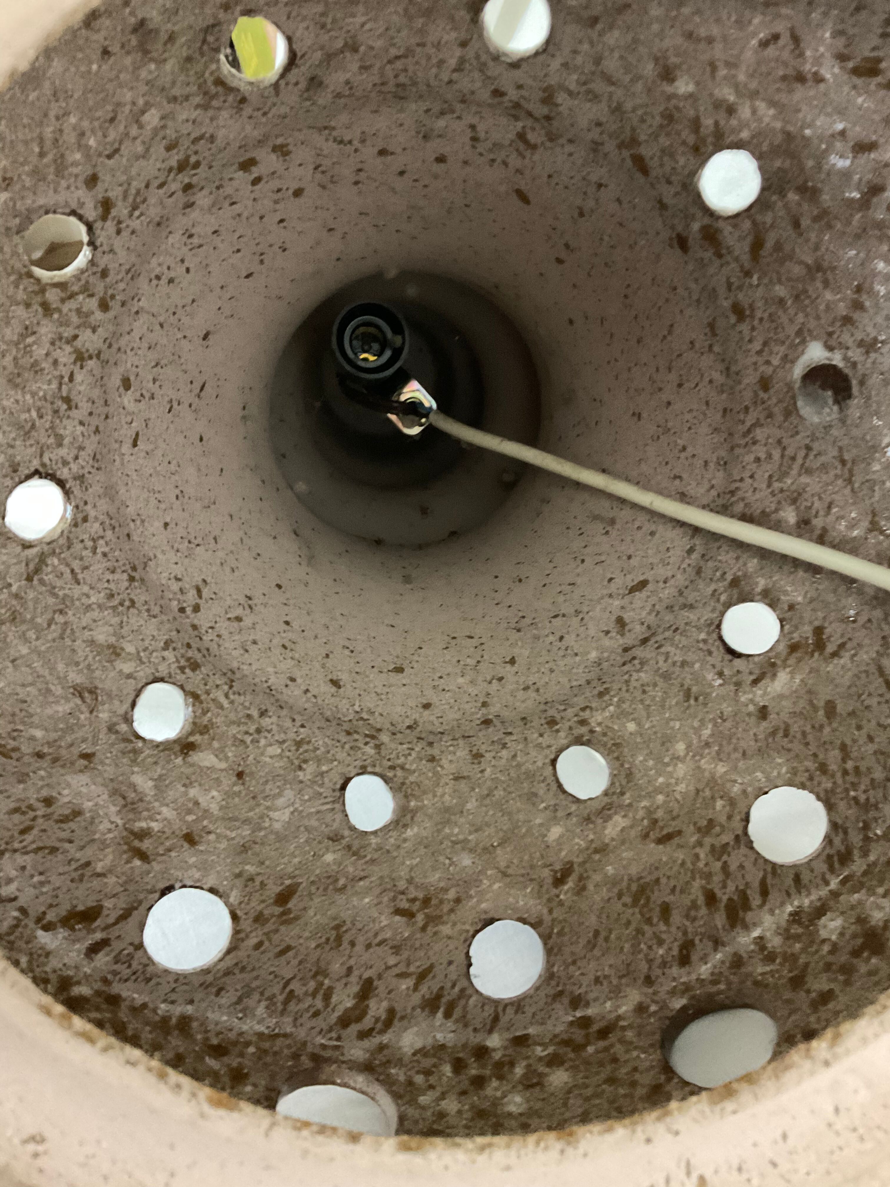 Floor table lamp Ceramic from the 60s 70s