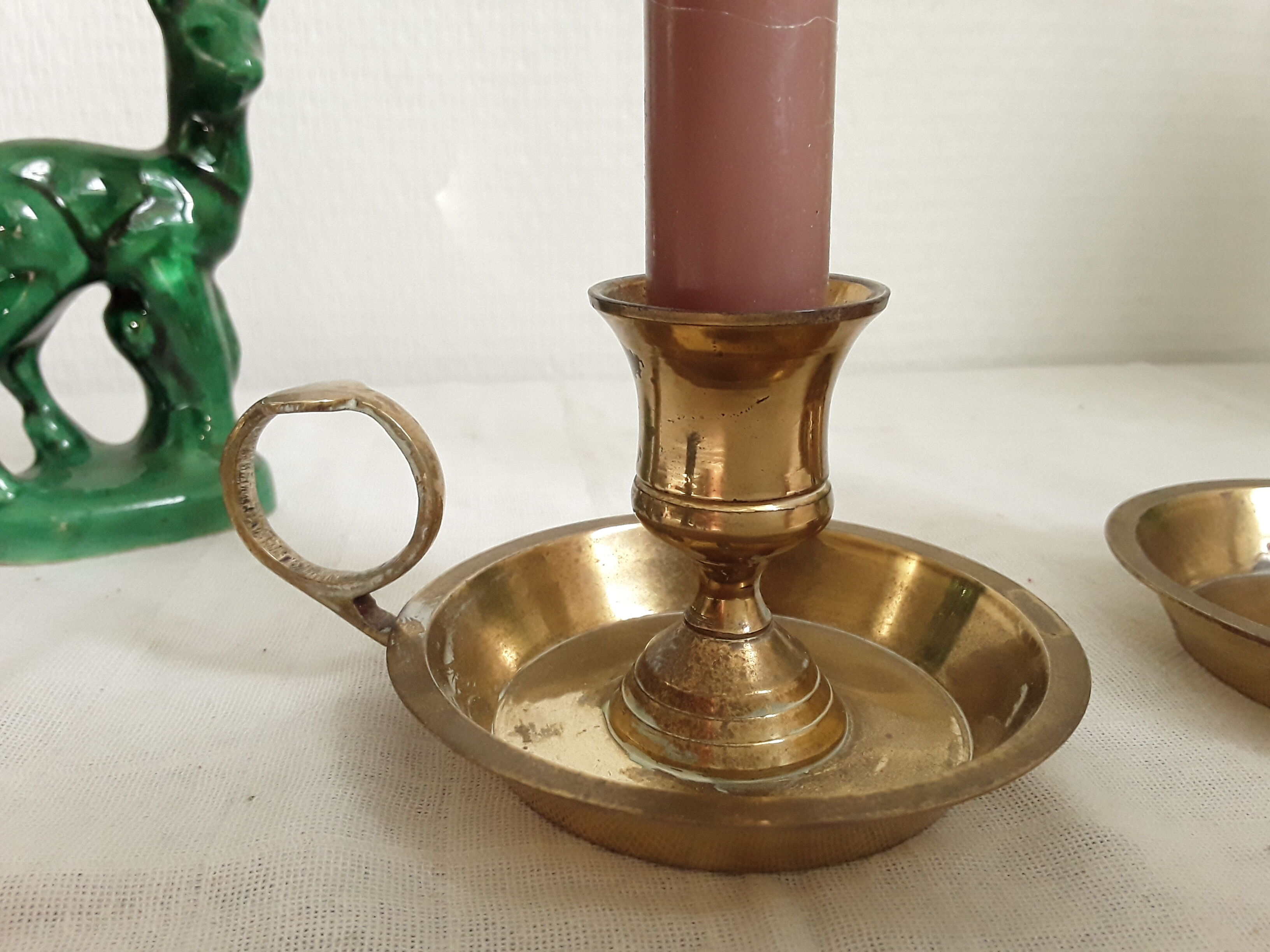 Vintage brass candle holders