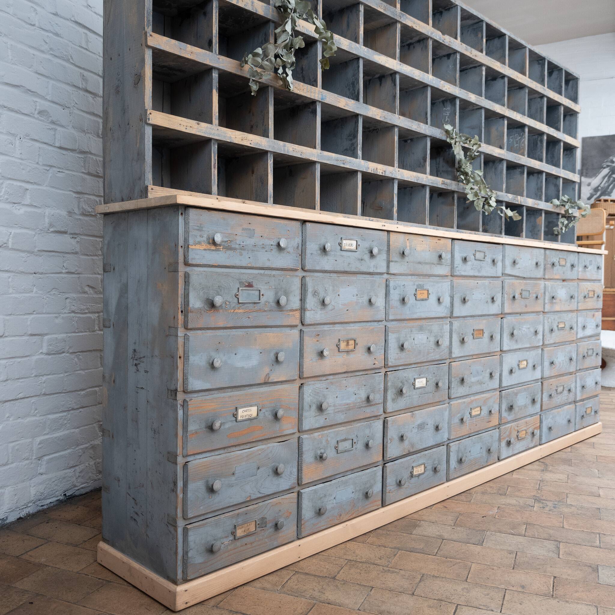 Large wooden hardware cabinet, 1950