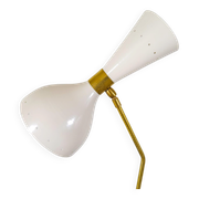 Modern Italian Table Lamp in Brass and Metal, Stilnovo Style