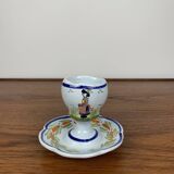 Henriot egg cup, Quimper France, hand painted