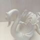 Swan pot holder pair porcelain ceramic vase decoration
