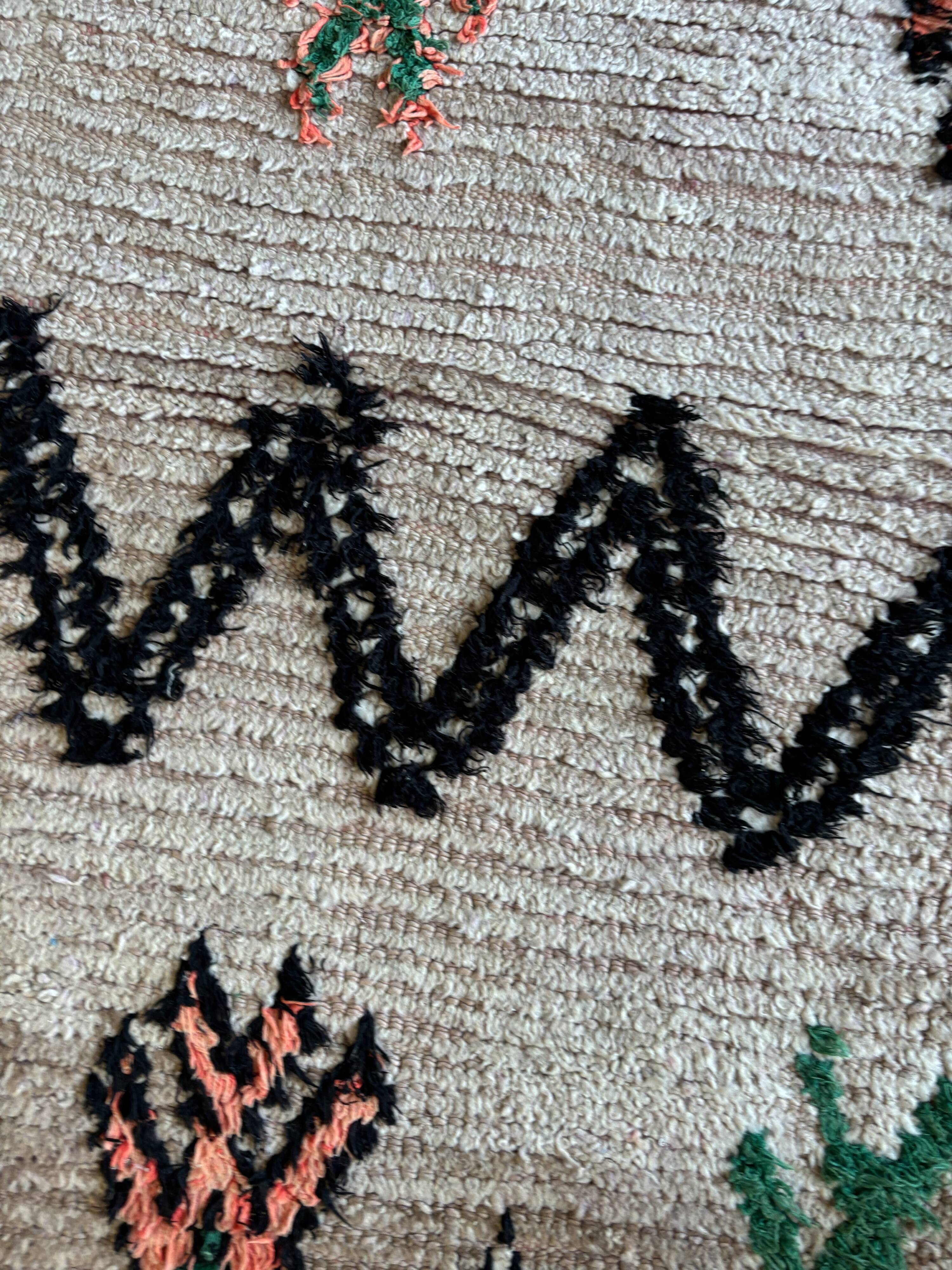 Small azilal rug colorful berber crafts