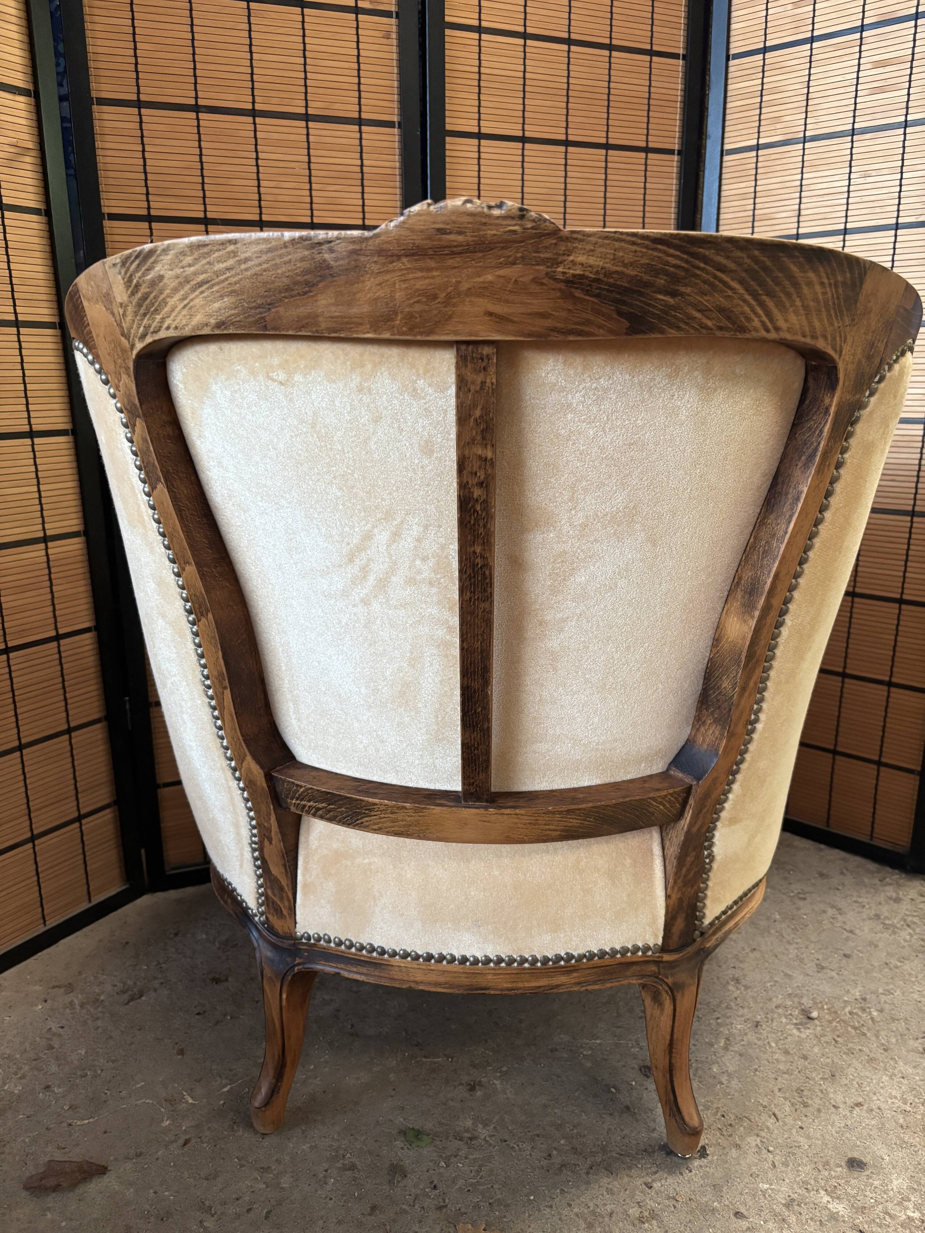 Pair of bergère armchairs
