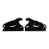 Pair of Art Deco lioness sculptures