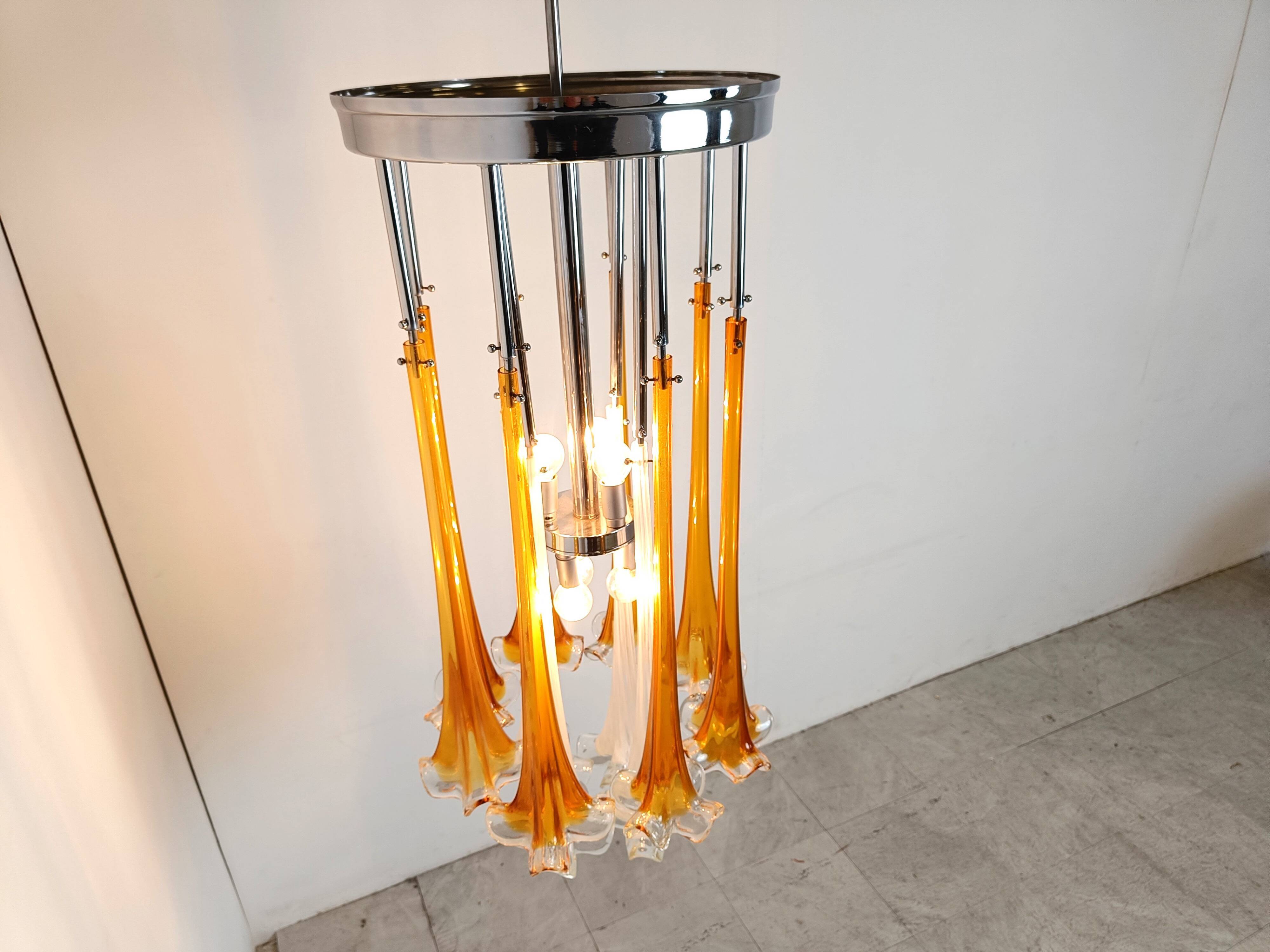 Vintage Paolo Venini chandelier, 1970s