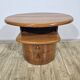 Solid teak TV table with swivel top, Silkeborg, Denmark, 1960s/1970s.