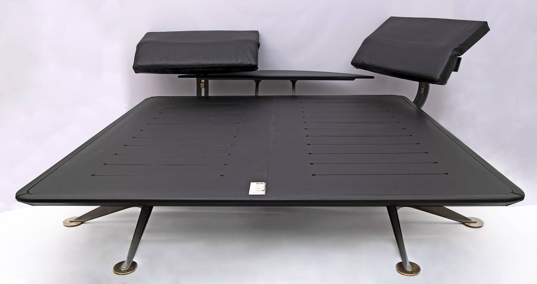 Paolo Piva Double Bed King-Size Brass and Steel "Adia" by B&B, 1980s