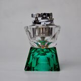 Briquet facetté par Seguso, verre de murano vert et transparent, italie, 1970