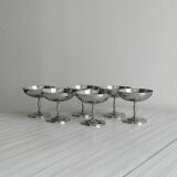 6 stainless steel footed bowls