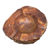 Ashtray in real alabaster stone carved by hand made in italy