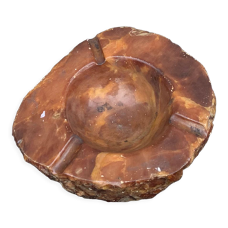 Ashtray in real alabaster stone carved by hand made in italy