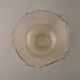 Set of 3 Vintage Glass Bell Shades in Smoked Amber Glass with Scroll Motif 5596