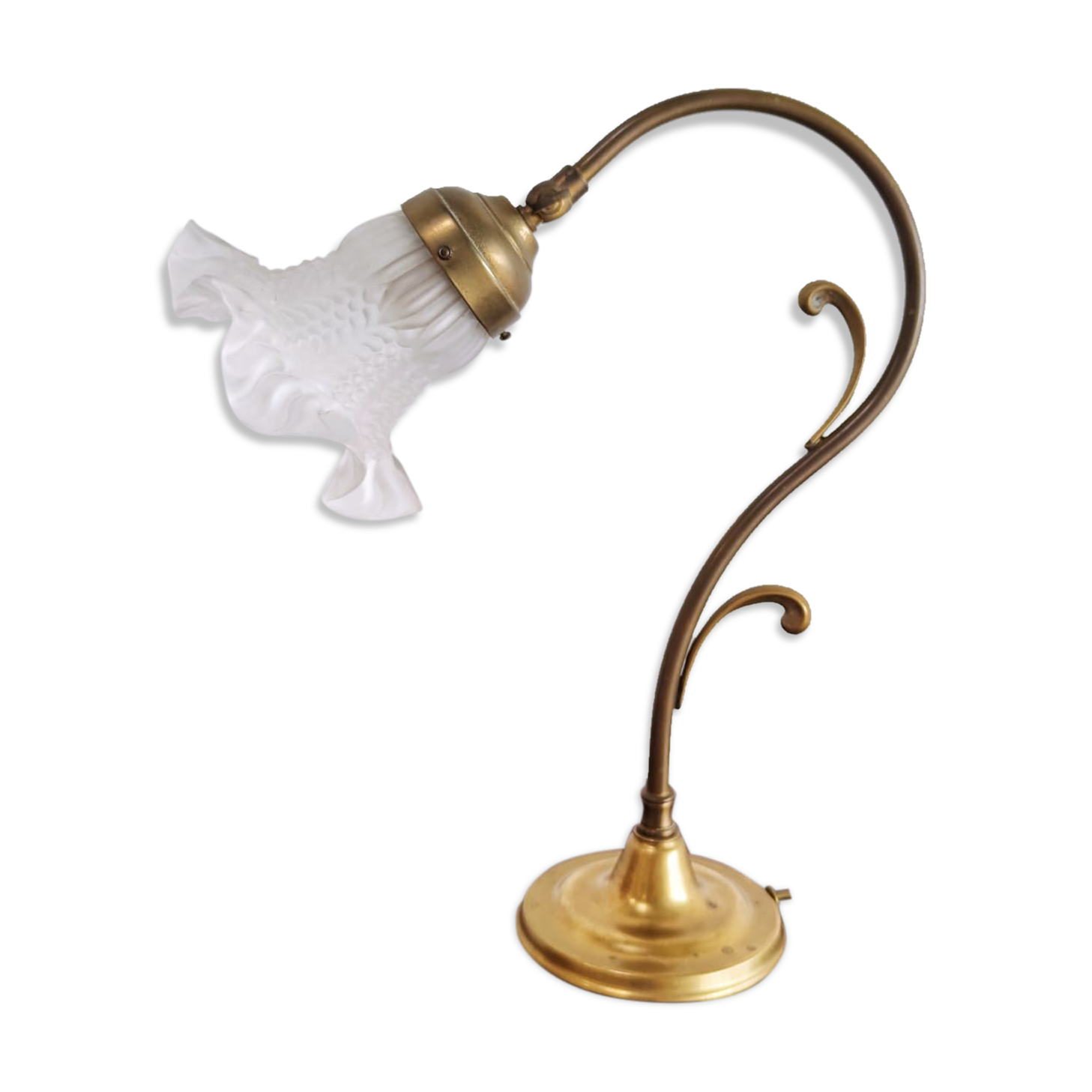 Table lamp in brass art deco tulip 1930