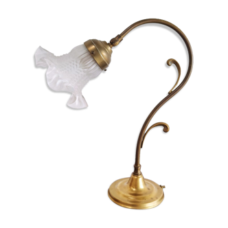 Table lamp in brass art deco tulip 1930