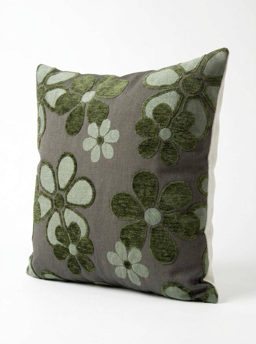 Vintage embroidered cushion cover 43x43 cm