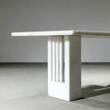 Carlo Scarpa Delfi dining table in white marble