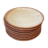 8 sandstone dessert plates