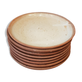 8 sandstone dessert plates