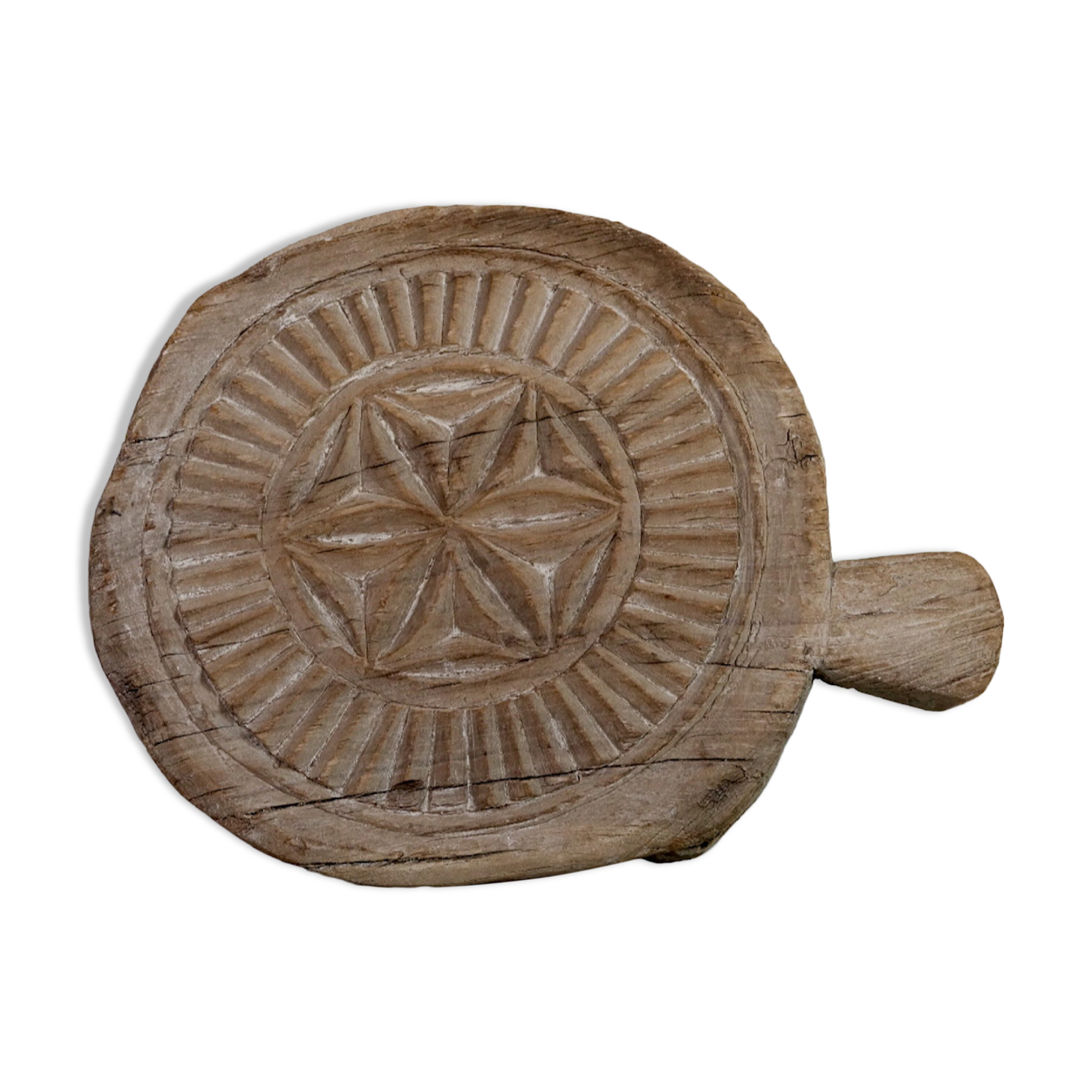Carved wooden chapatis board