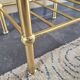 Table d'appoint vintage laiton et verre