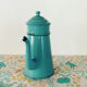 Vintage green enameled coffee pot