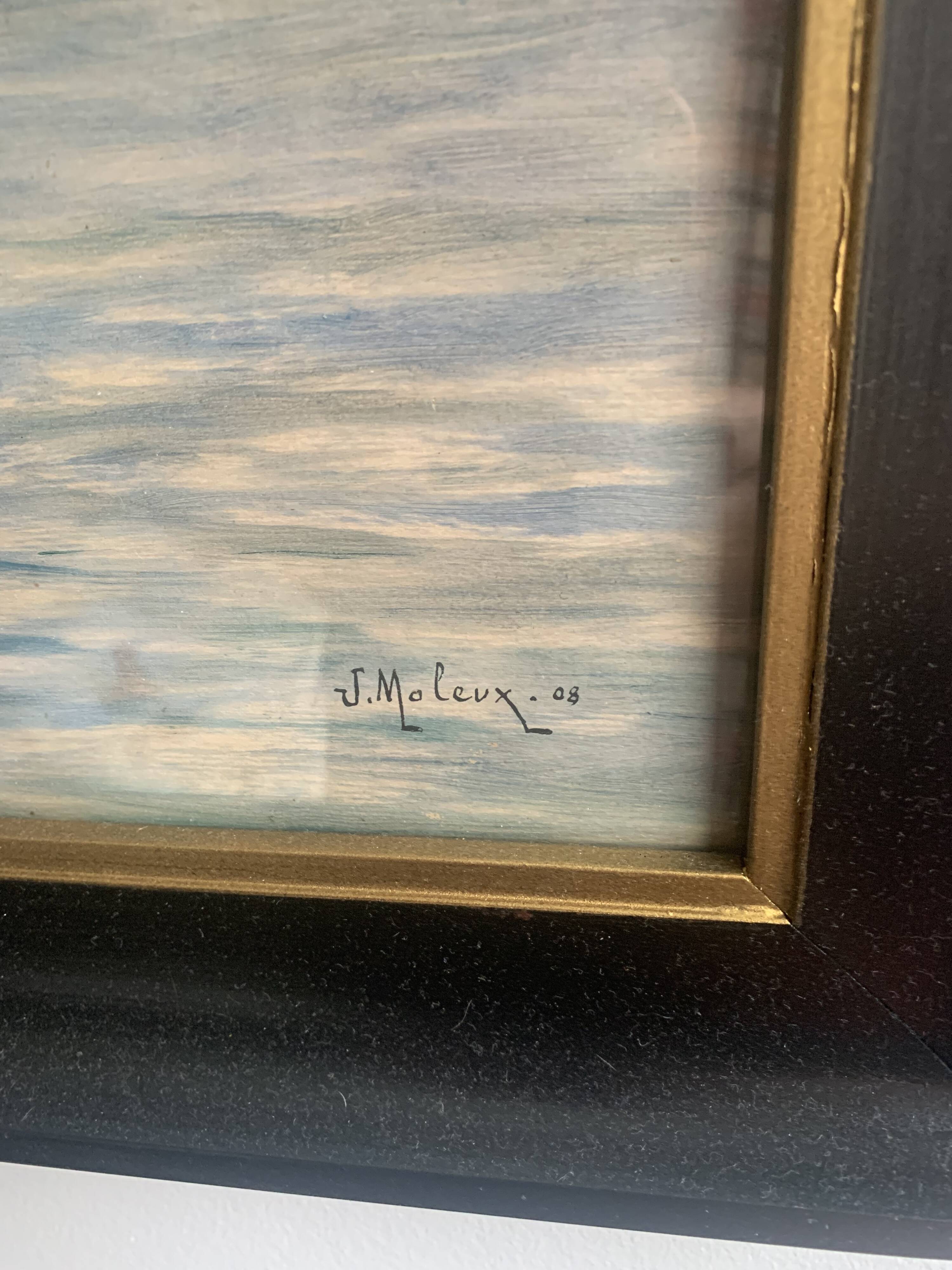 Vintage Oil Painting – Sailboats on the Sea