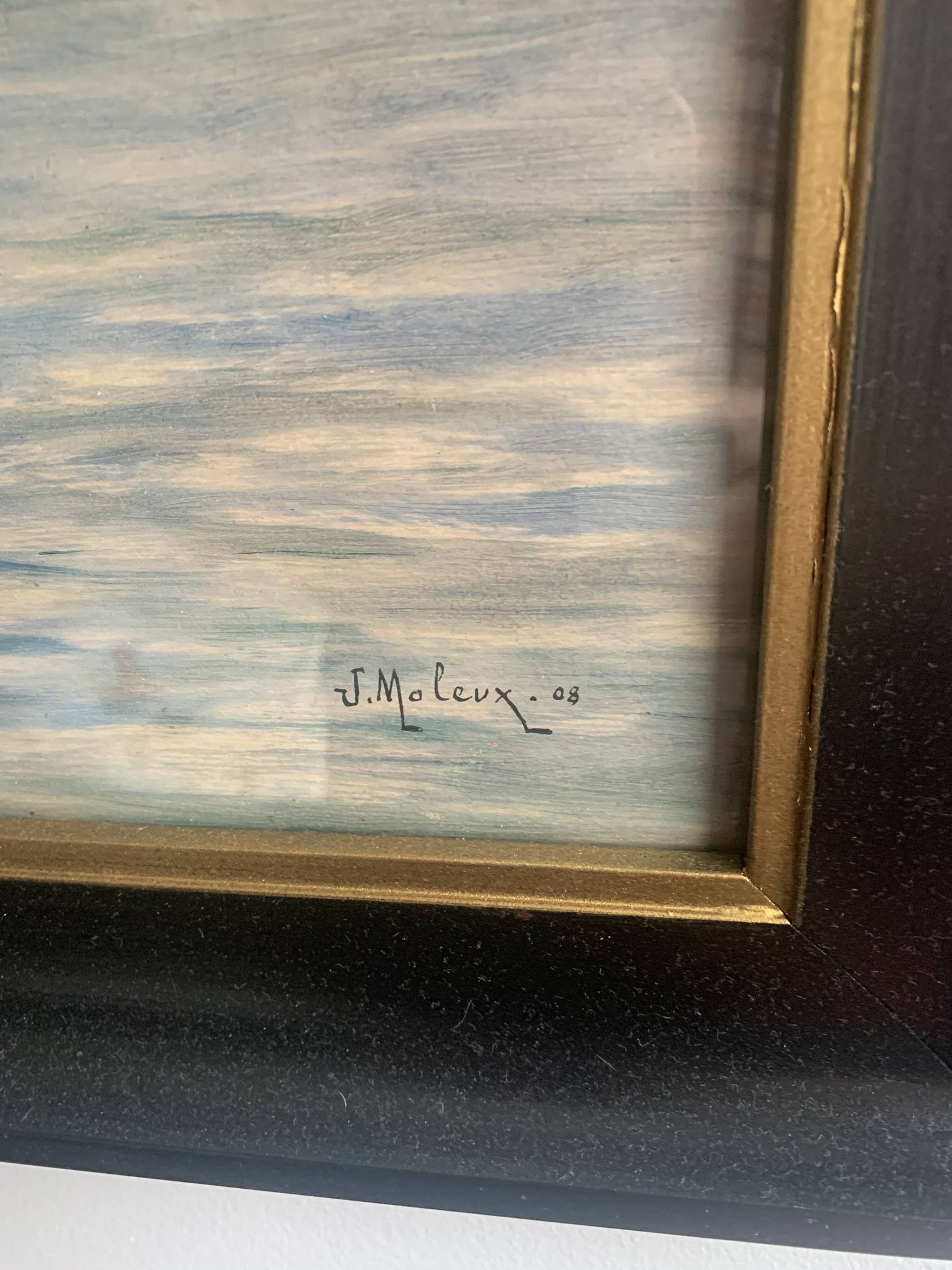 Peinture à l'huile vintage – Voiliers en mer