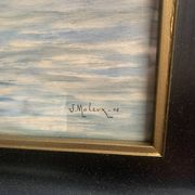 Peinture à l'huile vintage – Voiliers en mer