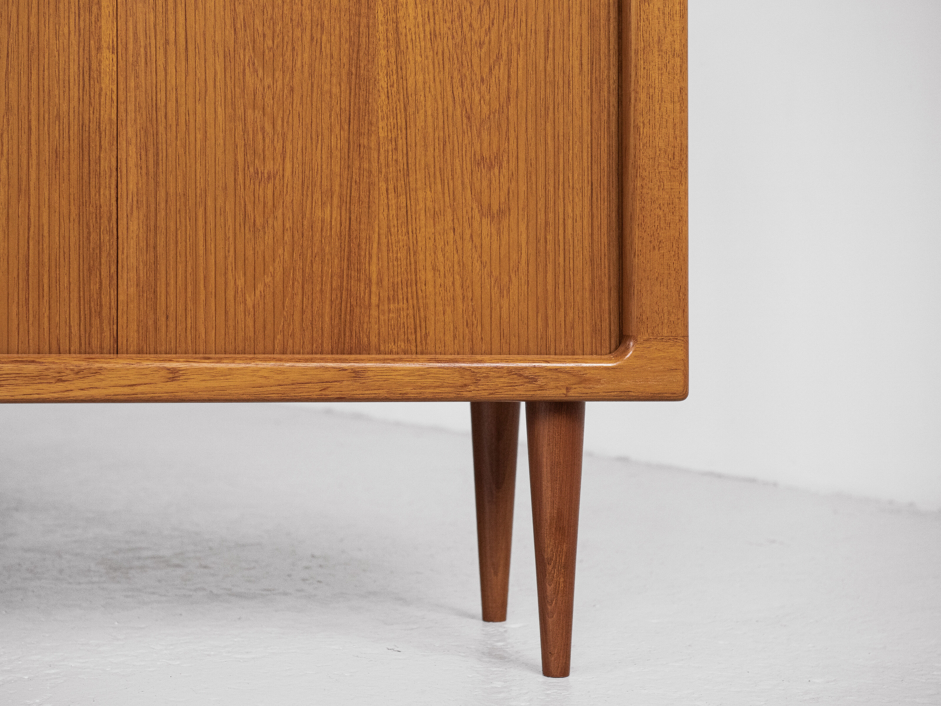 Midcentury danish cabinet with tambour doors by Dyrlund 1960s