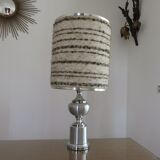 Brushed aluminum lamp and chrome aluminum typical 70s