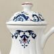 Théière / cafetière vintage en faïence – Rouennais – peinte à la main