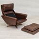 1970s, Danish design by Georg Thams for Vejen Møbelfabrik, swivel wingback relax chair.