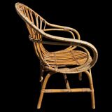 3 rattan armchairs from the 60'S