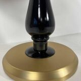 Italian Art Deco Coffee Table in Parchment, Black Lacquer and Brass